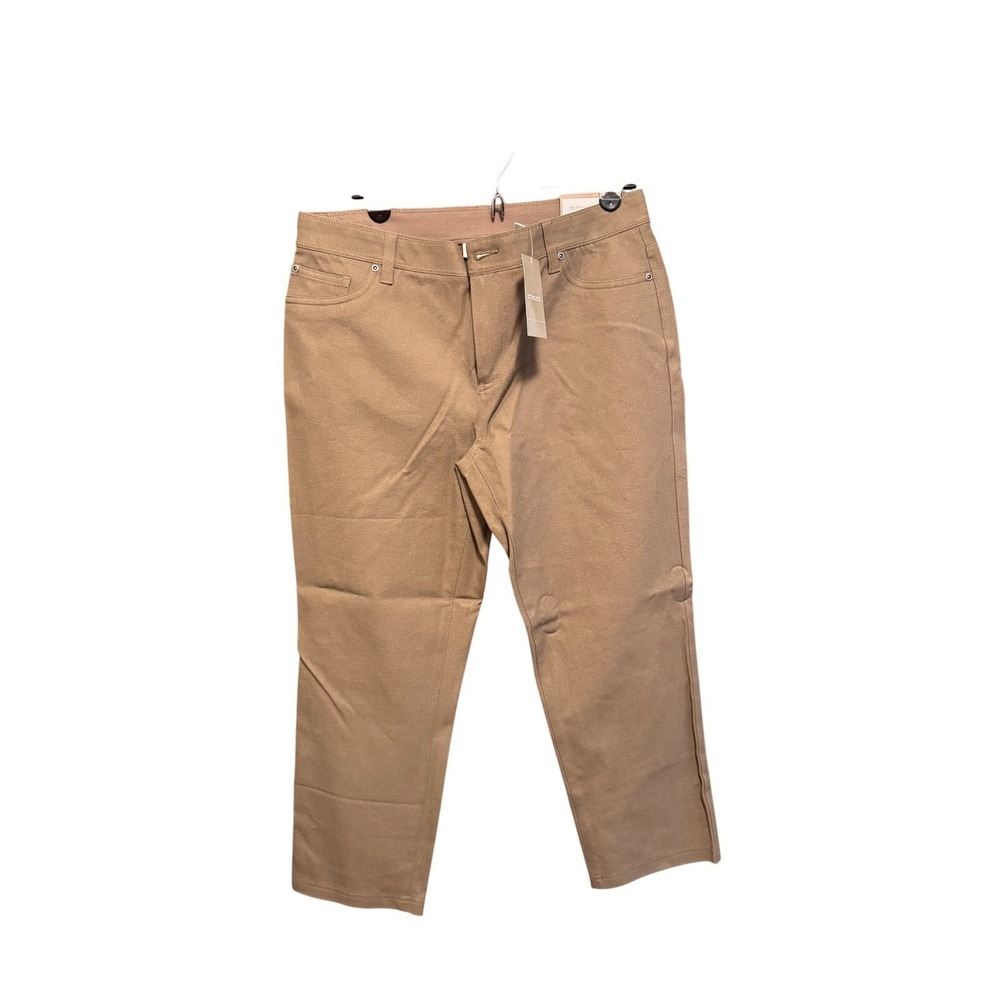 Chicos The Ultimate Fit Slimming Pants Tan Khaki Size 1.5 US 10 Medium New